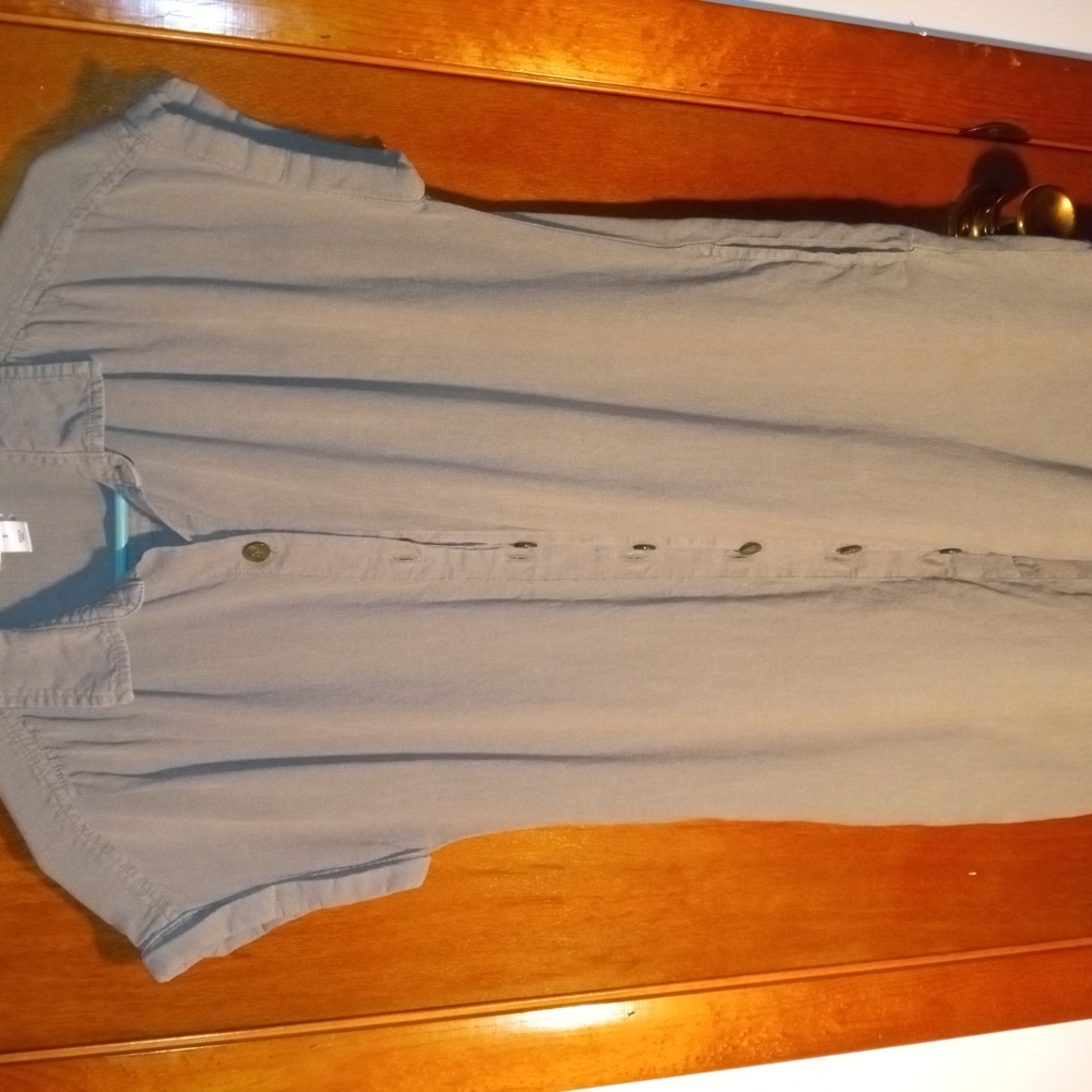 Gray Button-Up Shirt